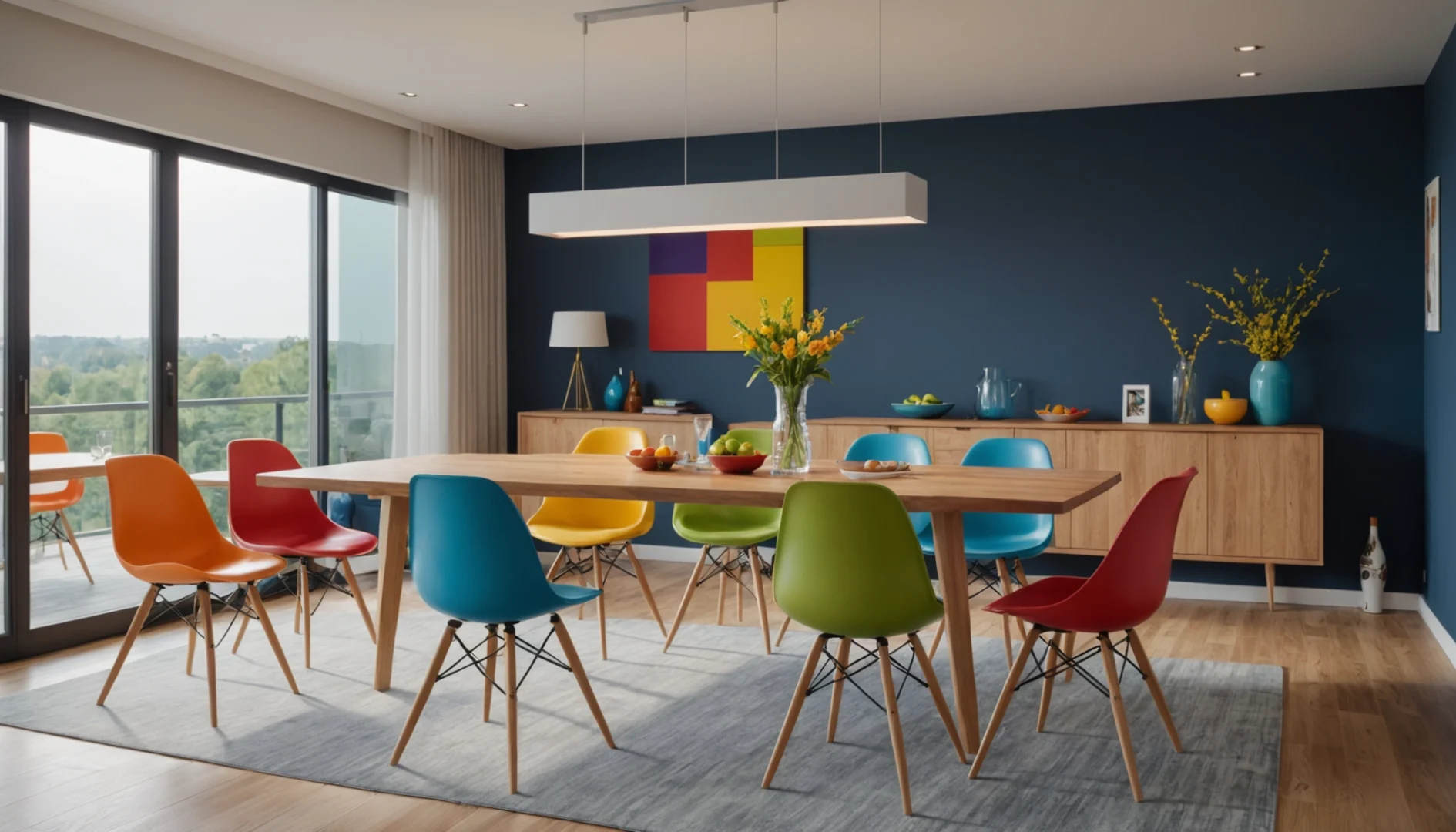 lot de 4 chaises couleurs différentes