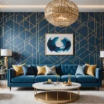 idées de décoration murale avec papiers peints pour salon