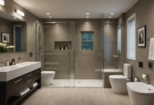 idées pour petite salle de bain avec douche