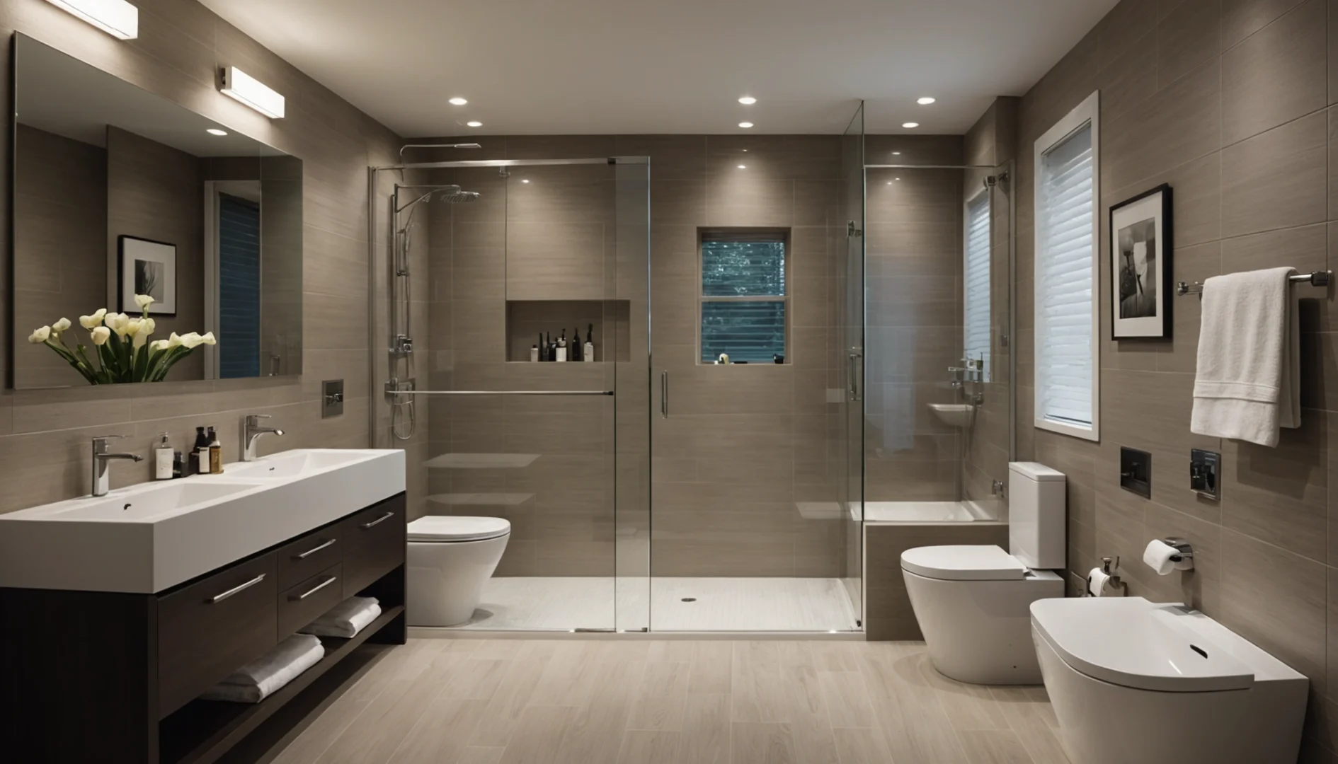 idées pour petite salle de bain avec douche