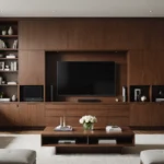 télé encastrée dans une armoire