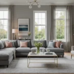 couleur de mur pour un canapé gris