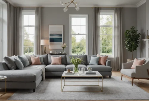 couleur de mur pour un canapé gris