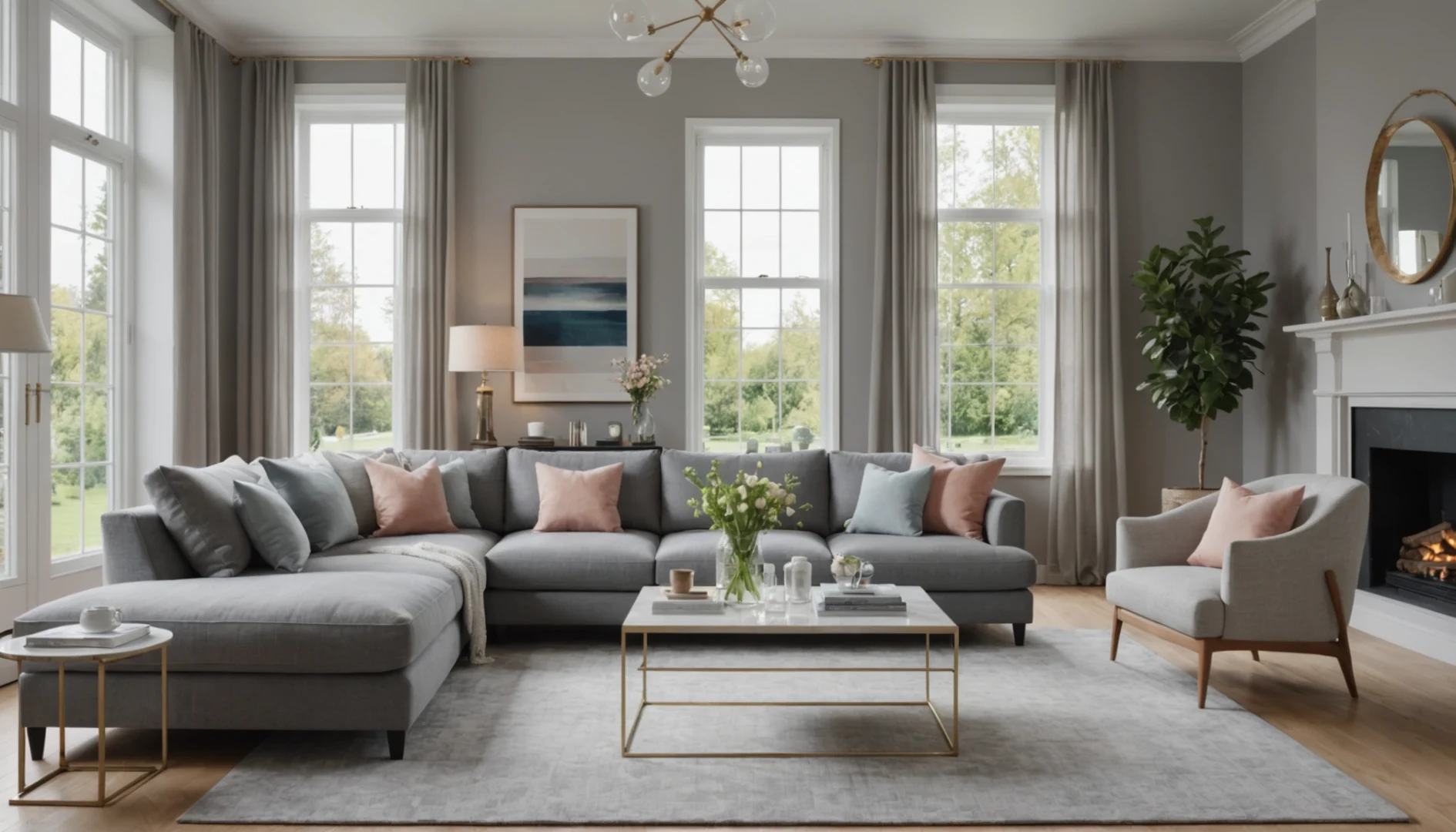couleur de mur pour un canapé gris