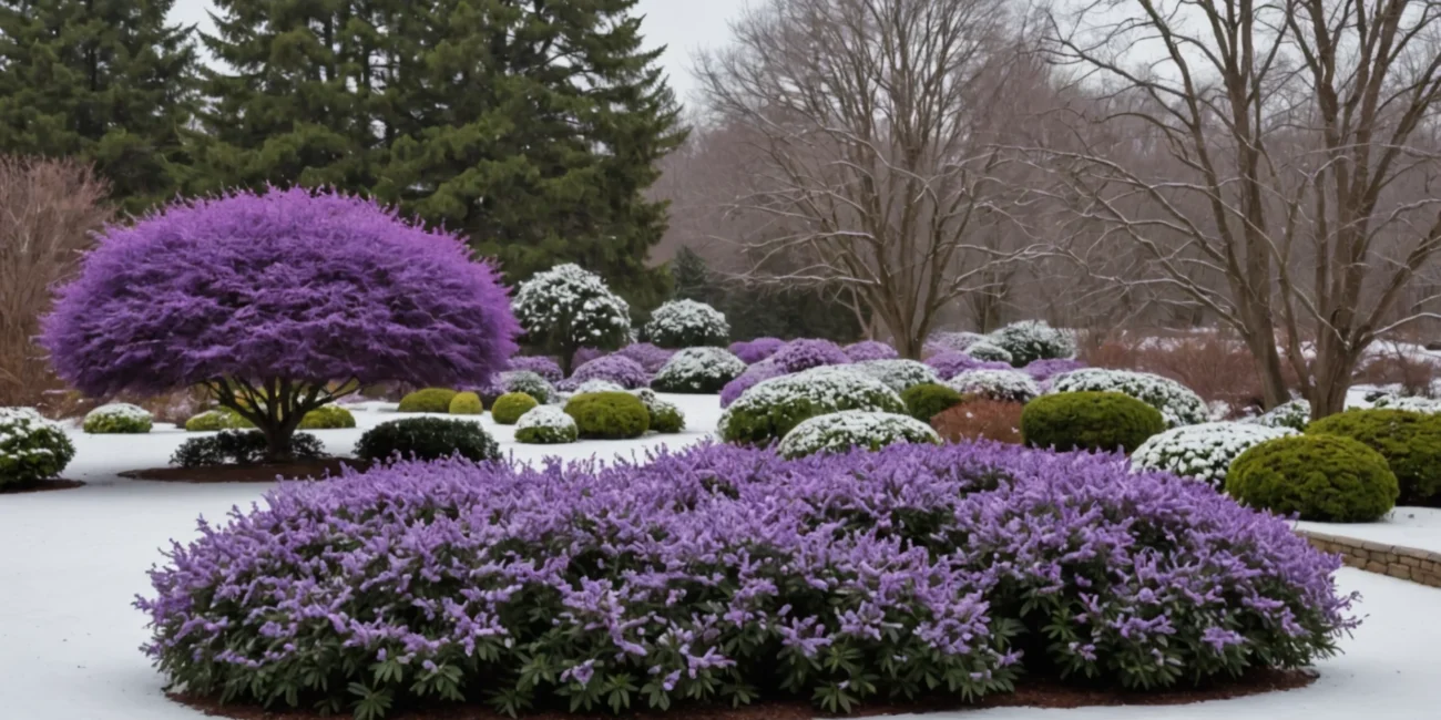 buisson résistant à l’hiver à fleurs violettes