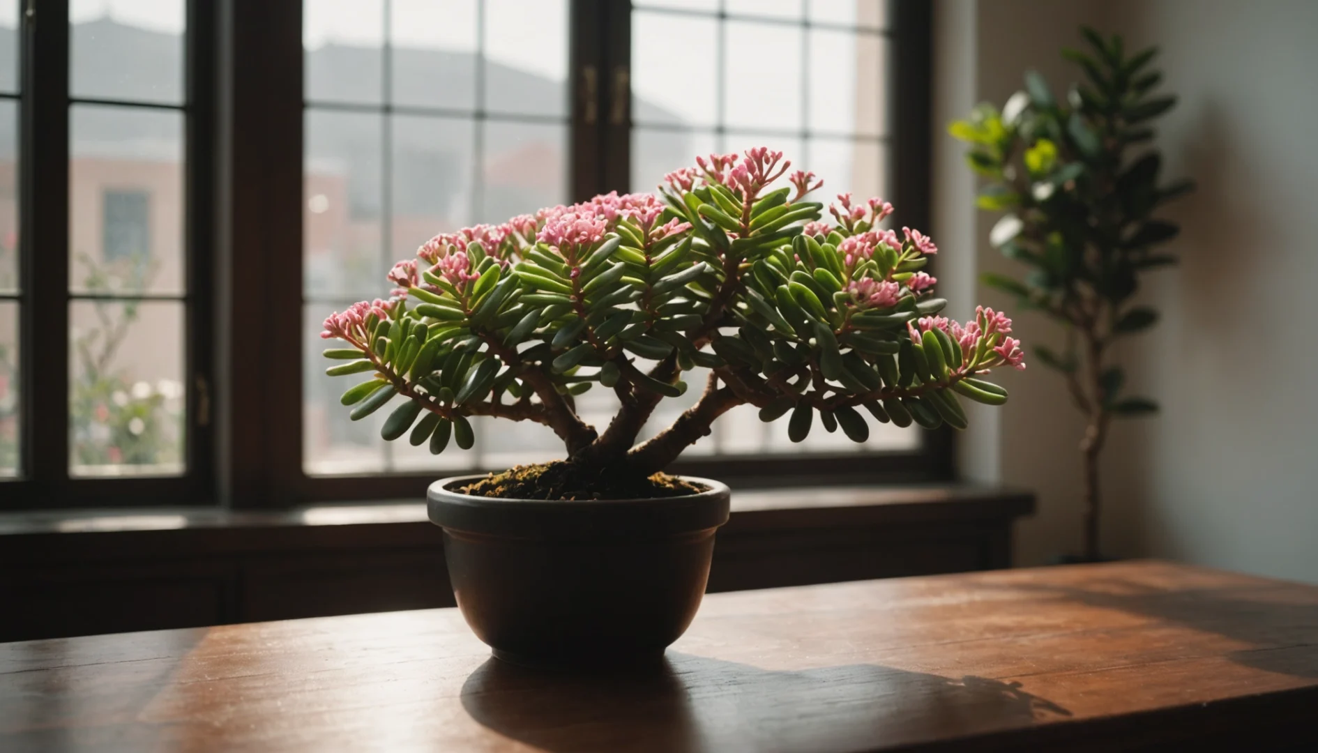 arbre de jade fleuri