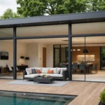 veranda avec mur plein