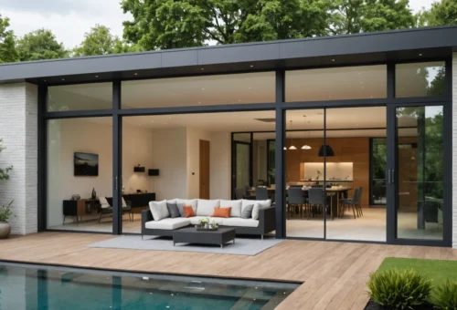 veranda avec mur plein