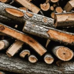 merule sur bois de chauffage