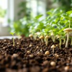 champignon dans terreau