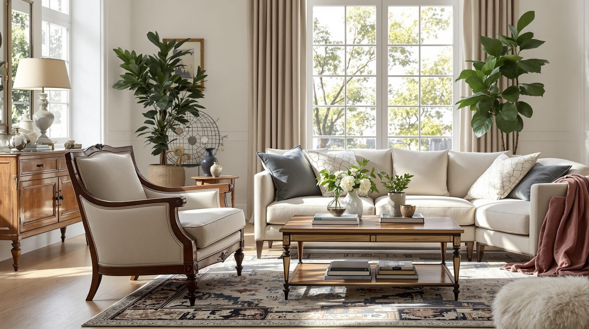 melange meubles anciens et modernes