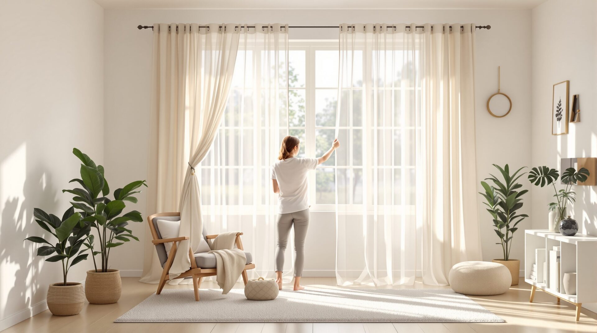 séparer une pièce avec des rideaux