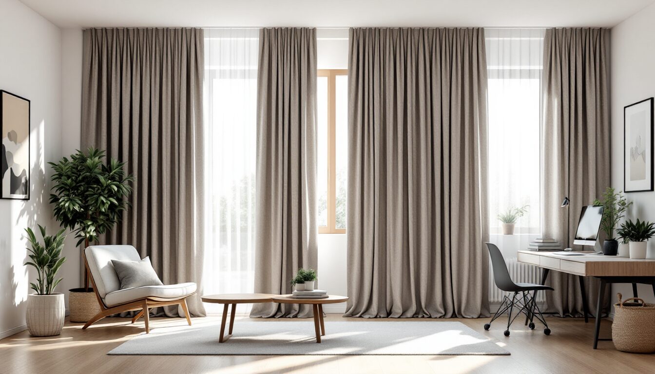 séparer une pièce avec des rideaux