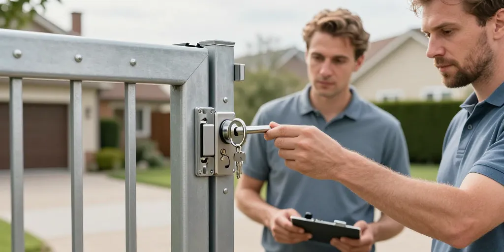 serrure a crochet pour portail coulissant